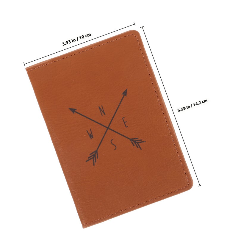 Men Simple PU Leather Cover Cards Purse Travel Holder Wallet - Image 2
