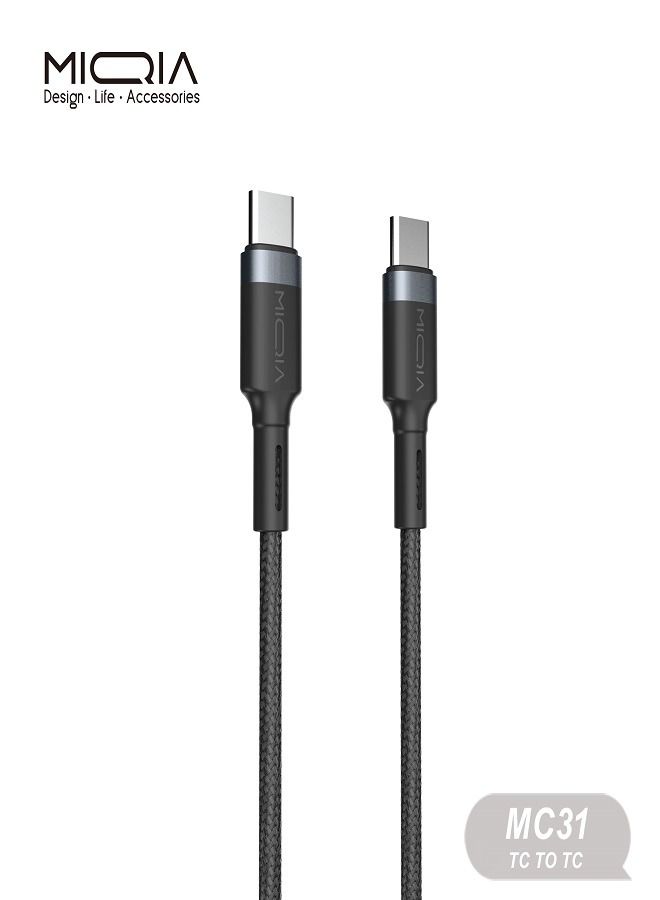 MIQIA PD60W Type-C to Type-C Cable Black 1M - Image 2