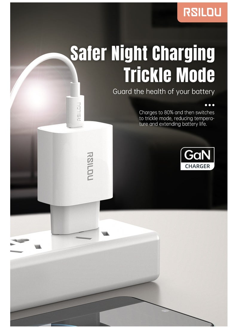 rsilou - R4252 30W USB-C Super Fast Charger, Power and Efficiency Redefined, GaN, PPS Support, Supports apple and all smartphones, tablets, Bluetooth headphones, and more, MultiProtect Protection - Image 1