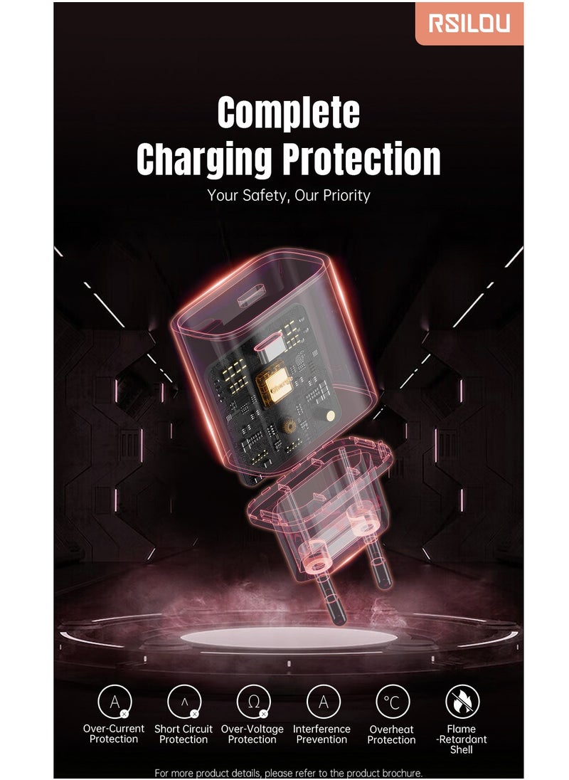 rsilou - R4252 30W USB-C Super Fast Charger, Power and Efficiency Redefined, GaN, PPS Support, Supports apple and all smartphones, tablets, Bluetooth headphones, and more, MultiProtect Protection - Image 1