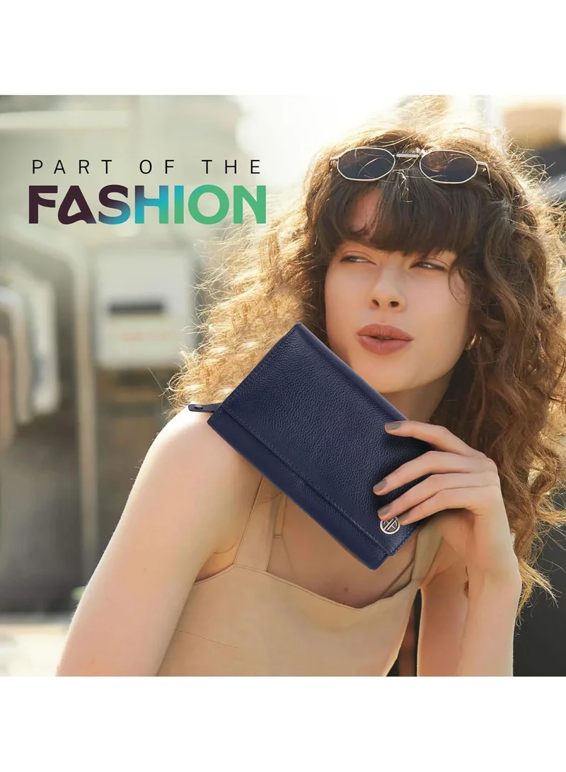 HAMMONDS FLYCATCHER Leather Wallet for Women with 8 Card Slots - Clutch Purse for Women, Ladies Wallet for Women Stylish