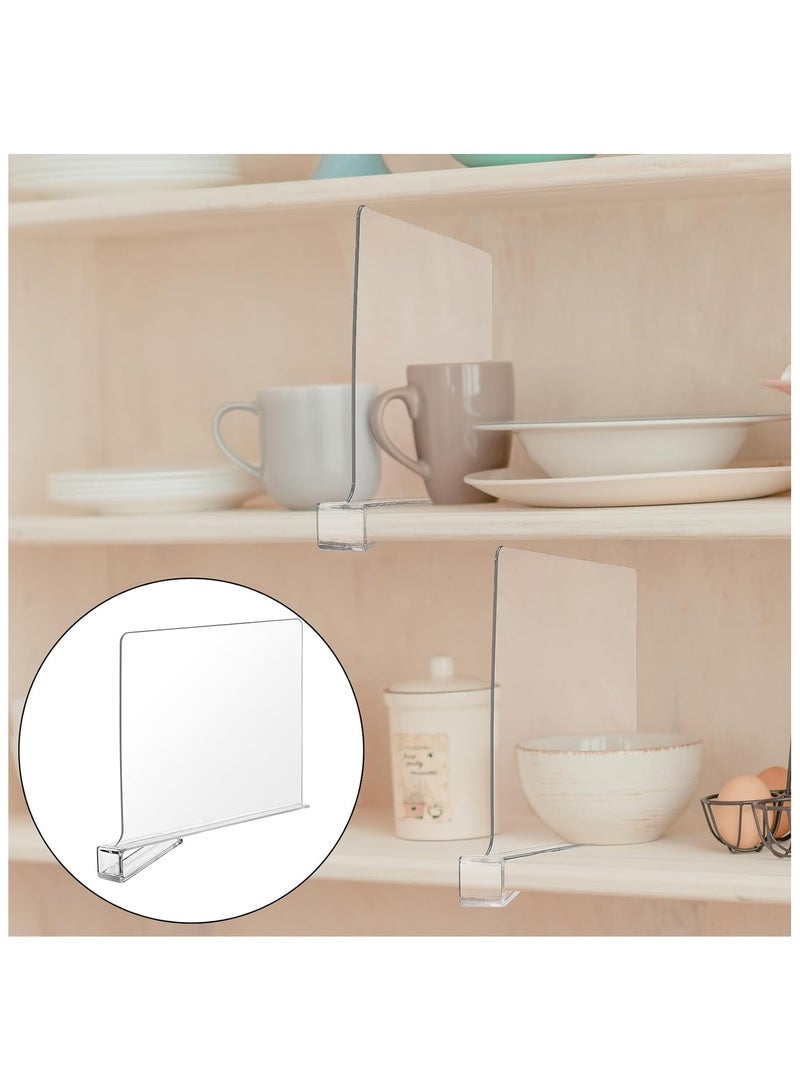 TPGP 8 Pack Acrylic Shelf Dividers for Closet Wood Shelf Organizer Multi-Functional Wood Closet Separator for Storage and Organization in Bedroom No Installation Tools Required - Image 3