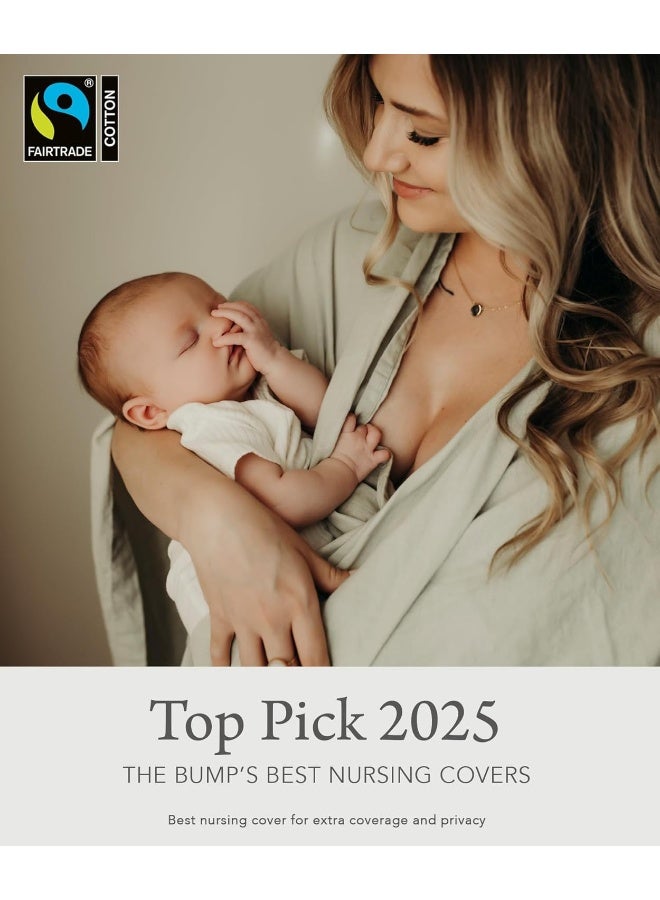 Kishu Baby Indi GOTS Organic Muslin Nursing Cover Up for Breastfeeding - Image 2