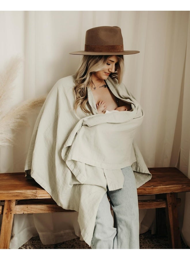 Kishu Baby Indi GOTS Organic Muslin Nursing Cover Up for Breastfeeding - Image 1