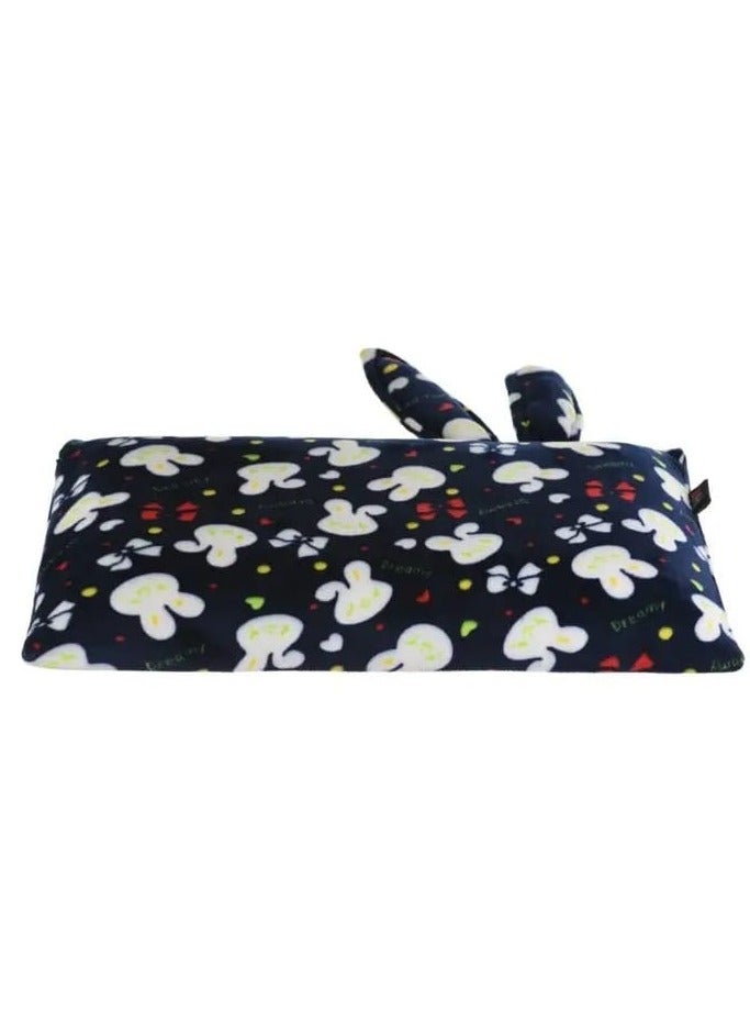 ماكس كمفورت مخدة طبية للأطفال حديثى الولادة والرضع - وسادة مريحة للطفل مع غطاء خارجى قطيفة قابل للغسيل وألوان مبهجة , كحلي مزخرف - Image 2