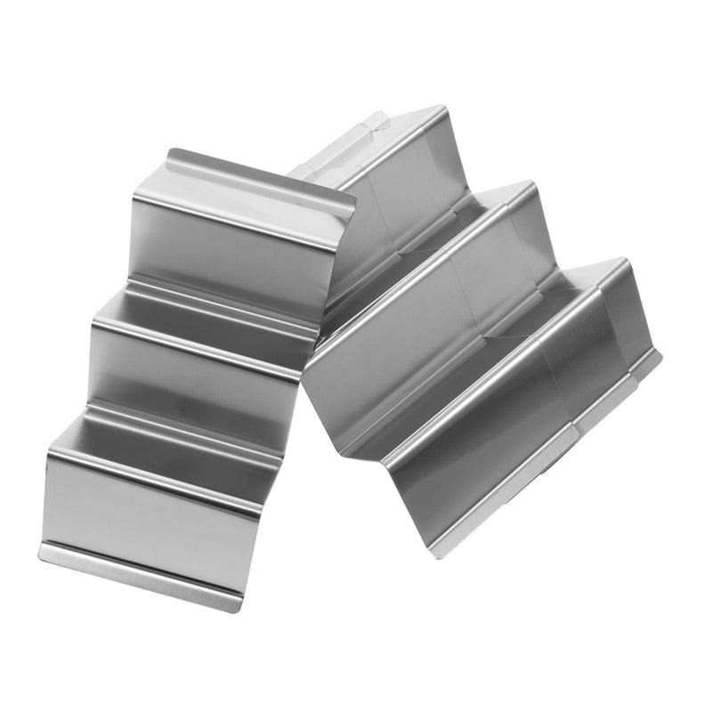 Stainless Steel Taco Holder Set 3 Slot Tortilla Rack Dishwasher Oven Safe for Parties - Image 2