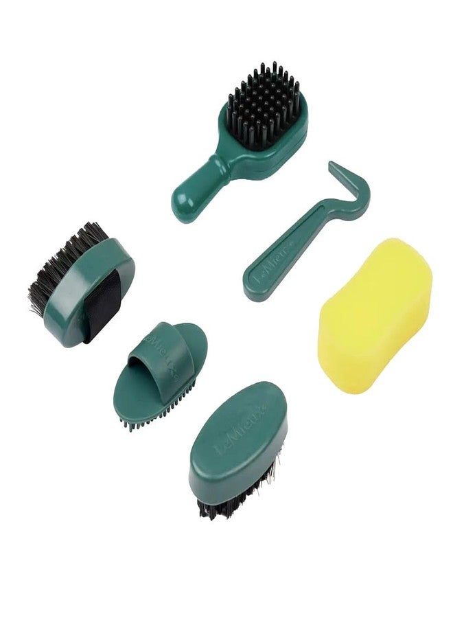 LeMieux Toy Pony Grooming Kit Sage - Includes Brushes, Curry Comb, Sponge, Tangle Tidy & Hoof Pick - Store in Mini Drawstring Grooming Bag - Suitable for Ages 3+ - Image 4