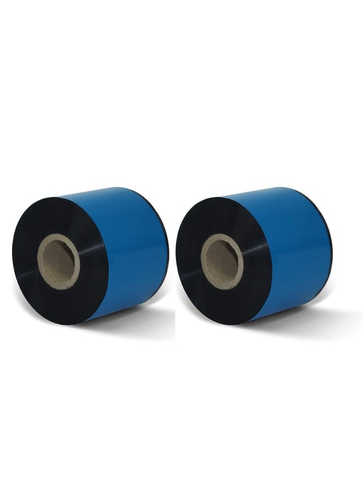 Kalon 2Pack 55mmX30m Transfer Wax Ribbon  for Label Printers Transfer Ribbon Barcode Printers with Ink Zebra Eltron Datamax GC420t, GK420t, GX420t, GX430t, TLP2442, TLP2844, ZD220, ZD4 Printers ink - Image 1