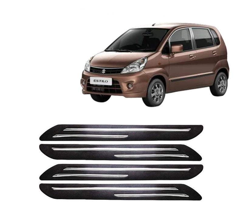 Car Bumper Guard for Maruti Estilo - (Chrome Strip)