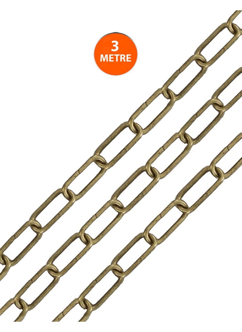 Etsylight Chandelier Chain, Metal Chain, Wholesale Chain (3 Meters) Antique Yellow Color  - Image 1