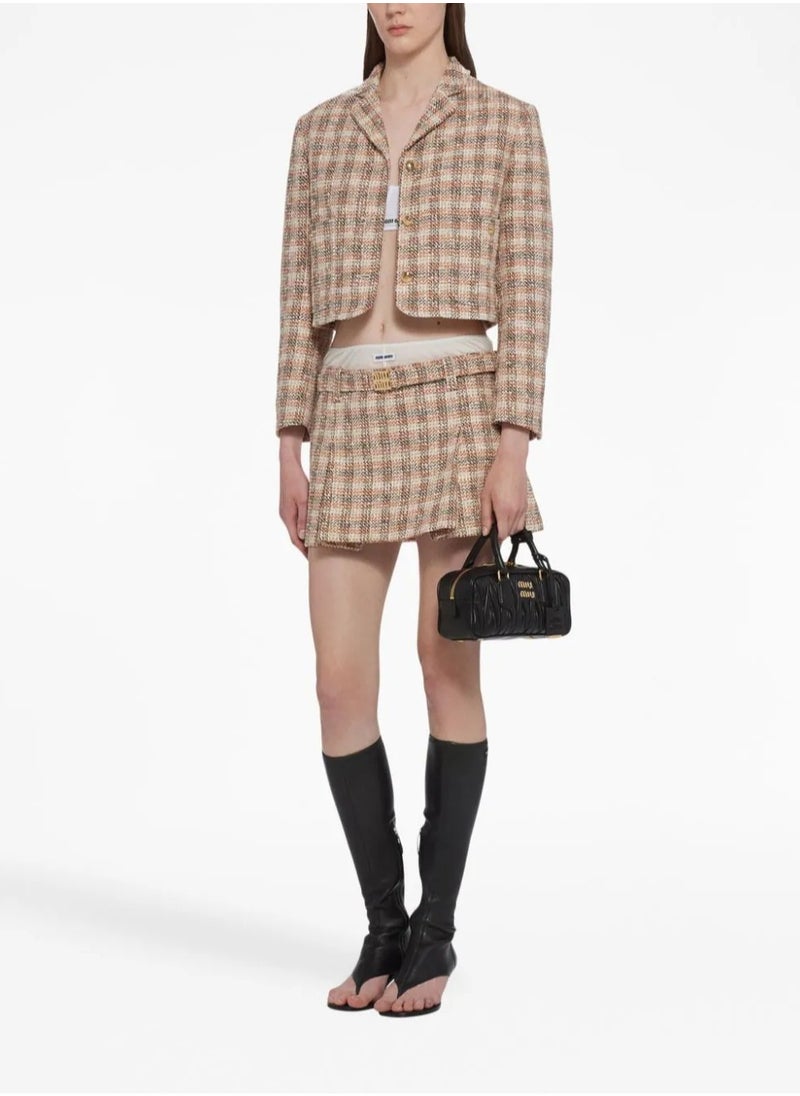 Miu Miu - Small Arcadie Top Handle Bag in Matelassé Nappa Leather Crossbody Shoulder - Image 1