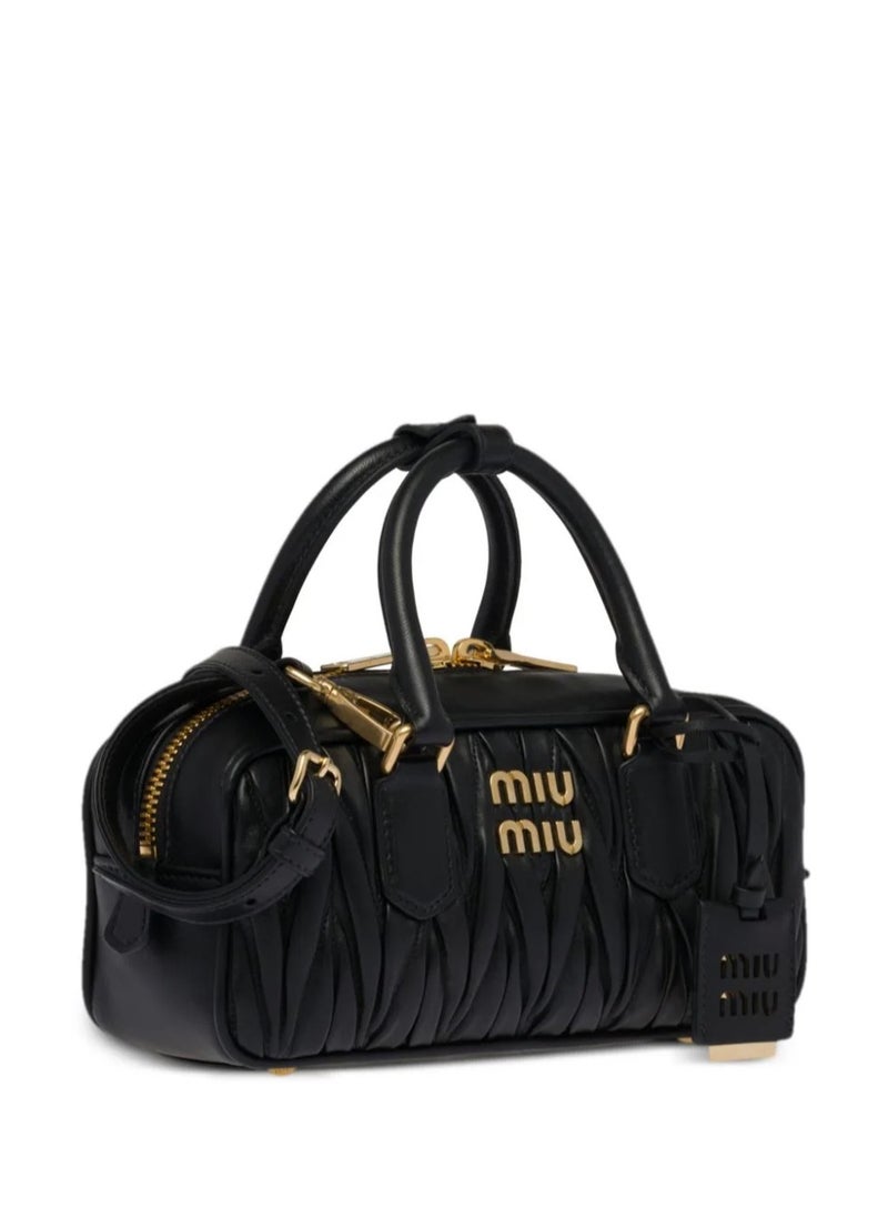 Miu Miu - Small Arcadie Top Handle Bag in Matelassé Nappa Leather Crossbody Shoulder - Image 1