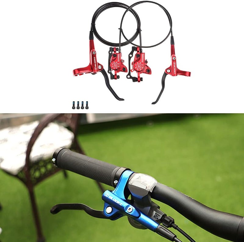 klarako MTB Bicycle Oil Brake Caliper Lever Hose Set, Aluminium Alloy Road Mountain Bike Hydraulic Disc Brake Levers Repair Parts - Image 2