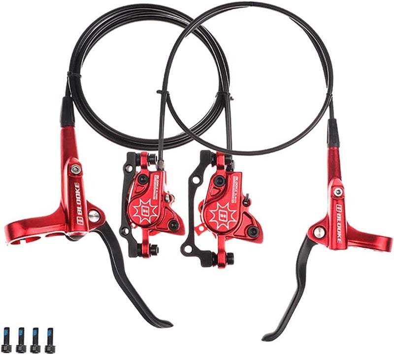 klarako MTB Bicycle Oil Brake Caliper Lever Hose Set, Aluminium Alloy Road Mountain Bike Hydraulic Disc Brake Levers Repair Parts - Image 1