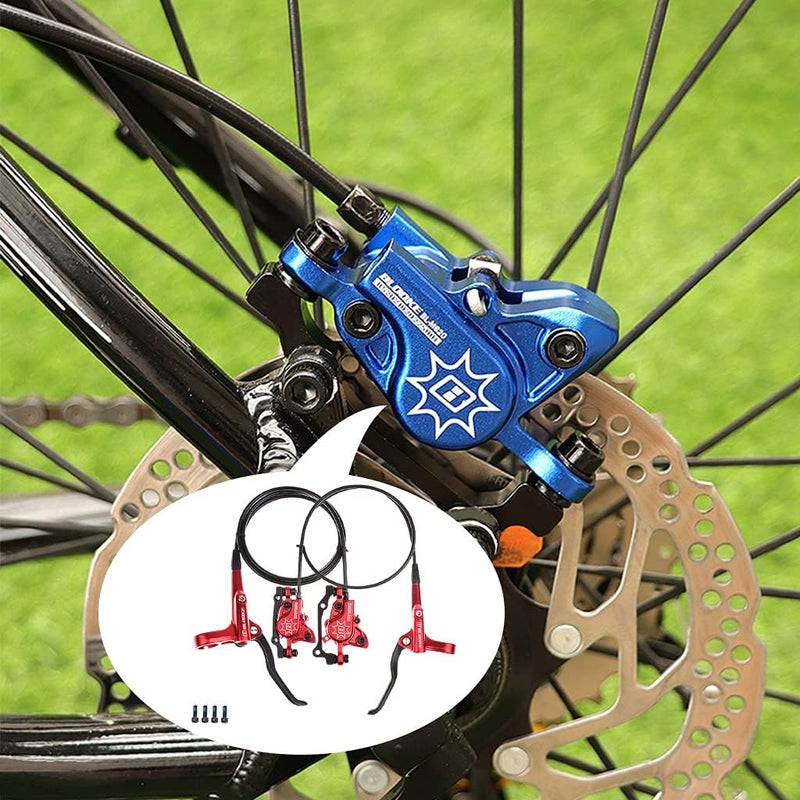 klarako MTB Bicycle Oil Brake Caliper Lever Hose Set, Aluminium Alloy Road Mountain Bike Hydraulic Disc Brake Levers Repair Parts - Image 4