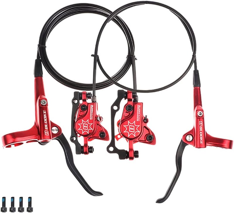 klarako MTB Bicycle Oil Brake Caliper Lever Hose Set, Aluminium Alloy Road Mountain Bike Hydraulic Disc Brake Levers Repair Parts - Image 3