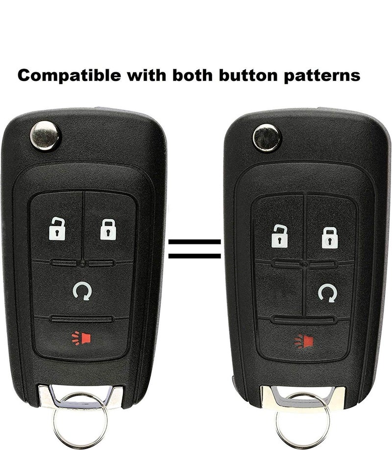 KeylessOption Keyless Car Remote Uncut Flip Ignition Key Fob Replacement for OHT01060512 (Pack of 2) - Image 5