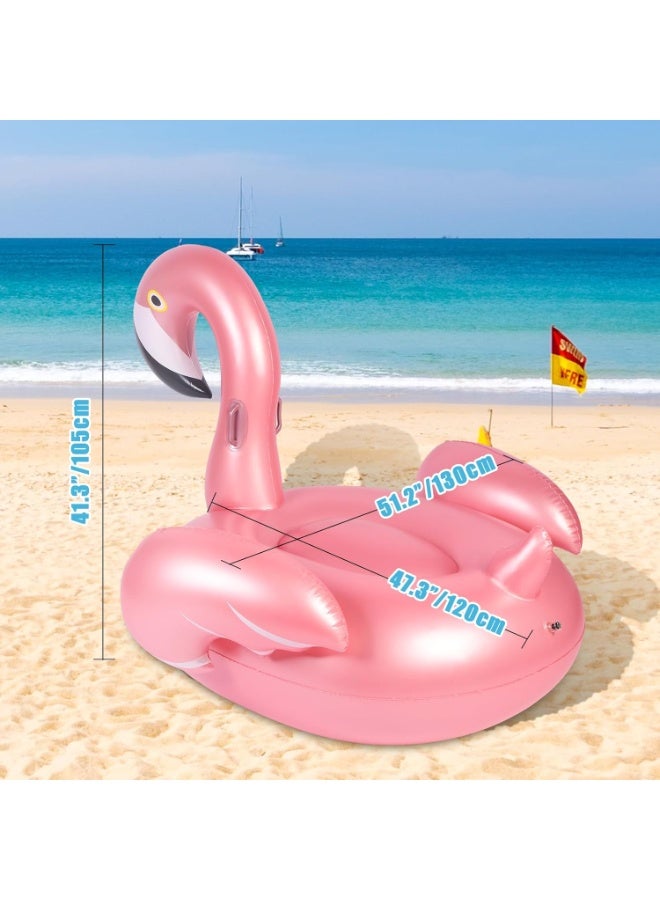 MileMelo Flamingo Pattern Swim Ring 120x120x105cm - Image 2