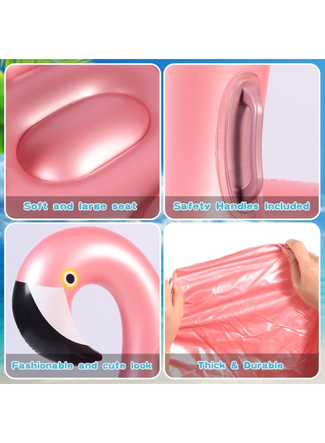 MileMelo Flamingo Pattern Swim Ring 120x120x105cm - Image 4