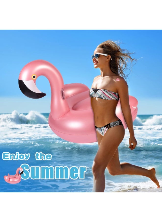 MileMelo Flamingo Pattern Swim Ring 120x120x105cm - Image 3
