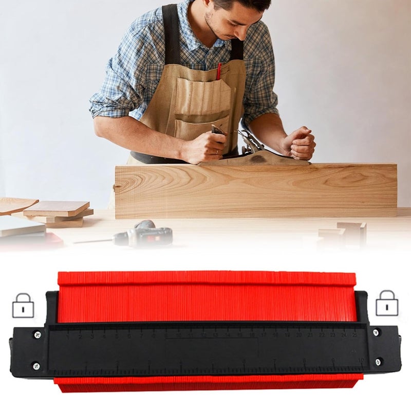 10 Inch Double Head Irregular Shape Duplicator Outline Measuring Ruler Woodworking Profile Tool - Image 4