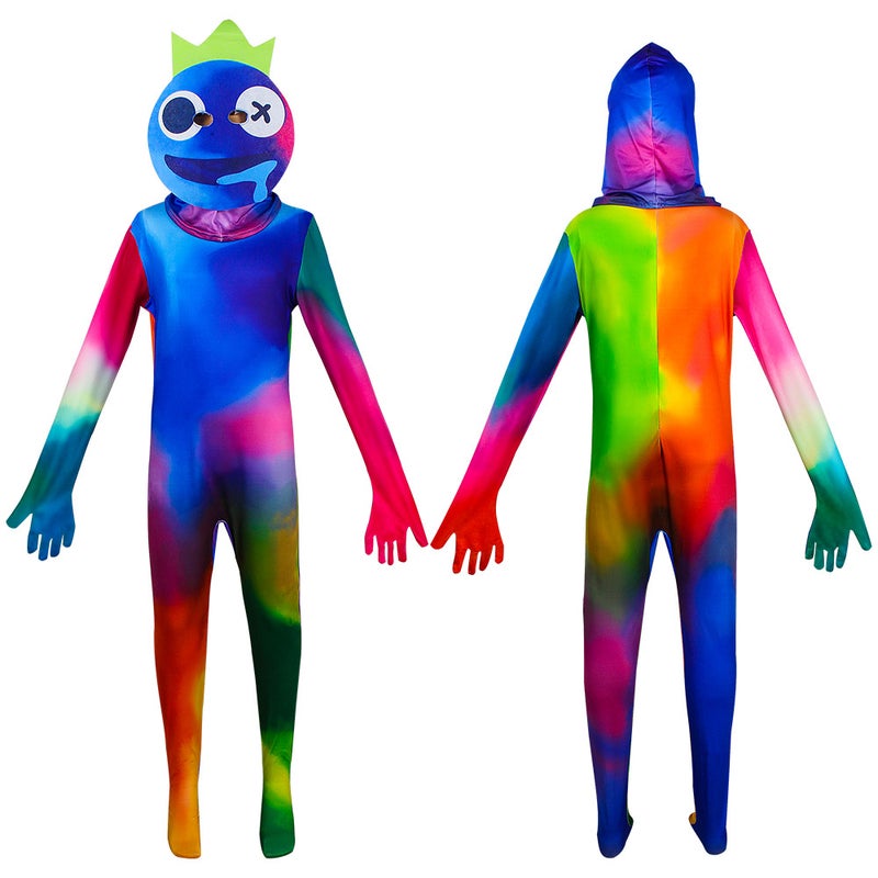 Halloween Rainbow Friends Cosplay Clothes Blue Little Monster Costume Jumpsuit Rainbow Friends Cosplay Outfit - Image 1