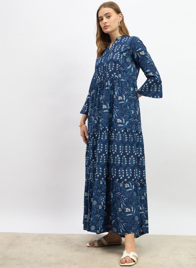 Styli Floral Print Tiered Maxi Dress - Image 3