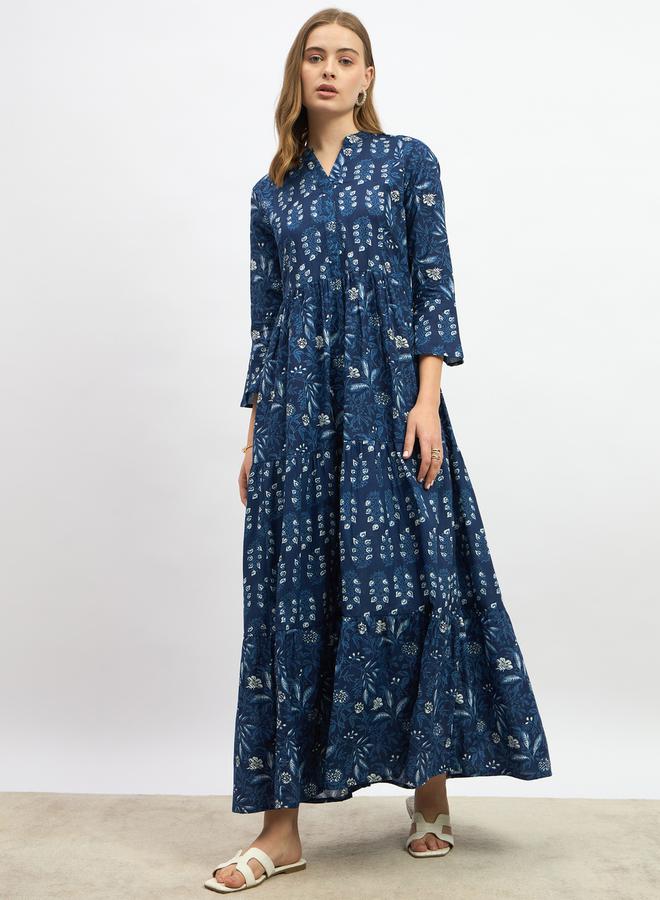 Styli Floral Print Tiered Maxi Dress - Image 2