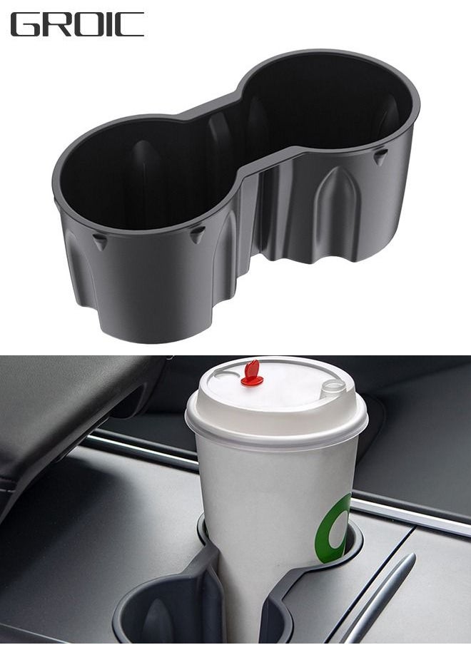 GROIC - Tesla Cup Holder Insert for Tesla Model 3 Model Y,  Center Console Cup Holder Insert FIT New Center Console Accessories Slot Slip Limit Clip Cup Holder Insert - Image 1