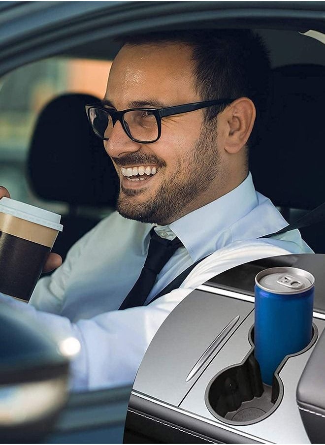 GROIC - Tesla Cup Holder Insert for Tesla Model 3 Model Y,  Center Console Cup Holder Insert FIT New Center Console Accessories Slot Slip Limit Clip Cup Holder Insert - Image 1