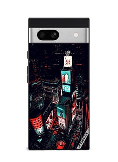 Protective Case Cover For Google Pixel 7a Times Square Design Multicolour
