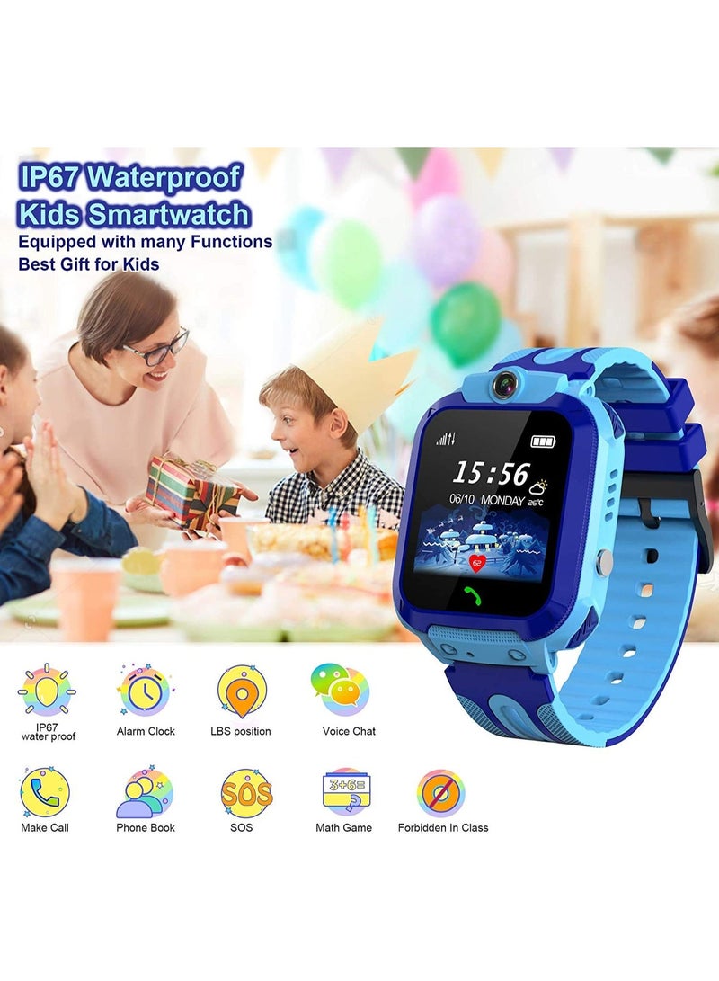 نابي ساعة نابي للأطفال من سن 3 إلى 12 عامًا، شاشة تعمل باللمس، كاميرا دردشة صوتية، عمر بطارية طويل، مقاومة للماء، أفضل هدية للأطفال، ساعة ذكية للأولاد والبنات (أزرق) - Image 4
