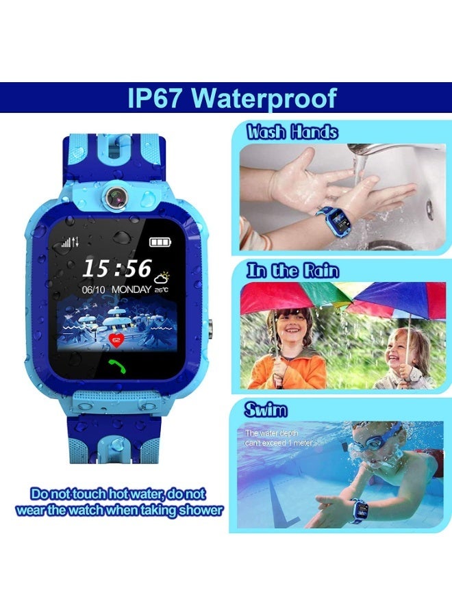نابي ساعة نابي للأطفال من سن 3 إلى 12 عامًا، شاشة تعمل باللمس، كاميرا دردشة صوتية، عمر بطارية طويل، مقاومة للماء، أفضل هدية للأطفال، ساعة ذكية للأولاد والبنات (أزرق) - Image 5