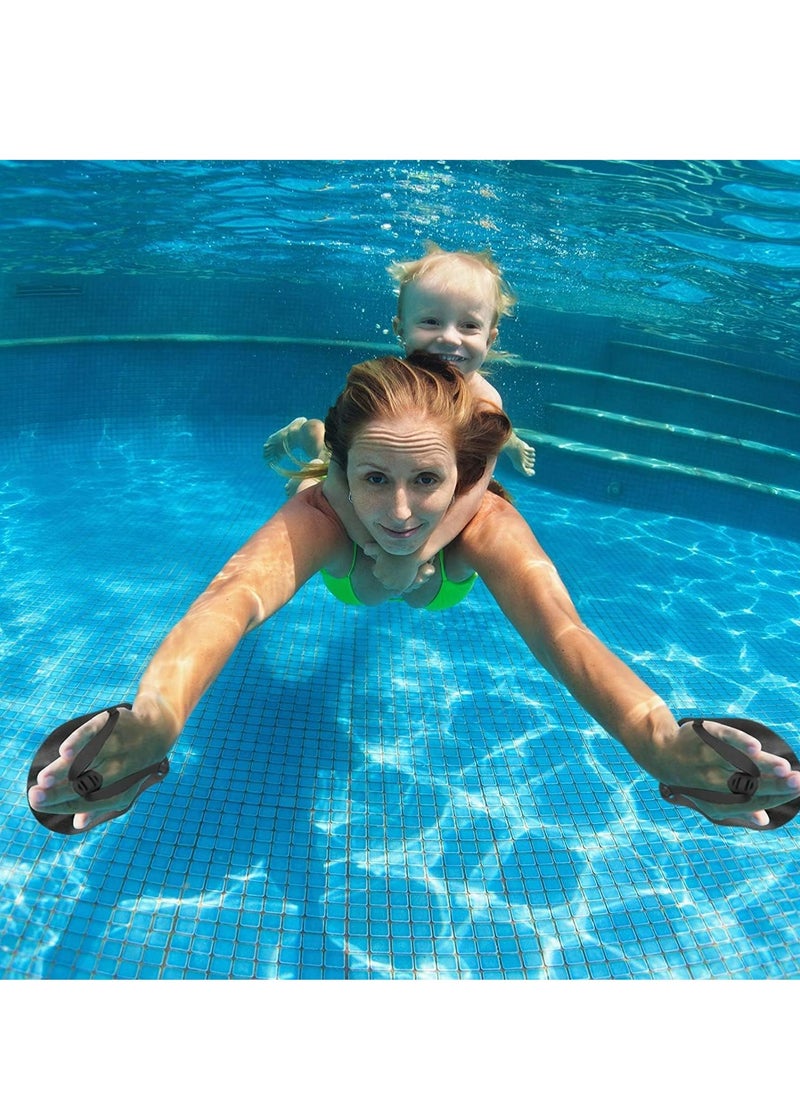FengSVMA 2 Pair Swim Paddles Hand, Swim Training Paddles Hand, Swim Paddles Hand with Adjustable Straps, Swimming Hand Paddles Professional Swimming Accessories for Women, Men and Children  - Image 3
