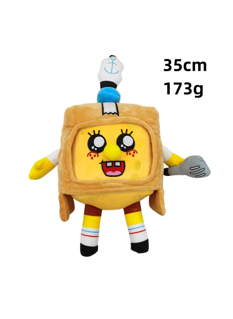Stuffed Plush Toys Series Action Dolls Paper Box Figure Doll For Kids Spongebob Yellow