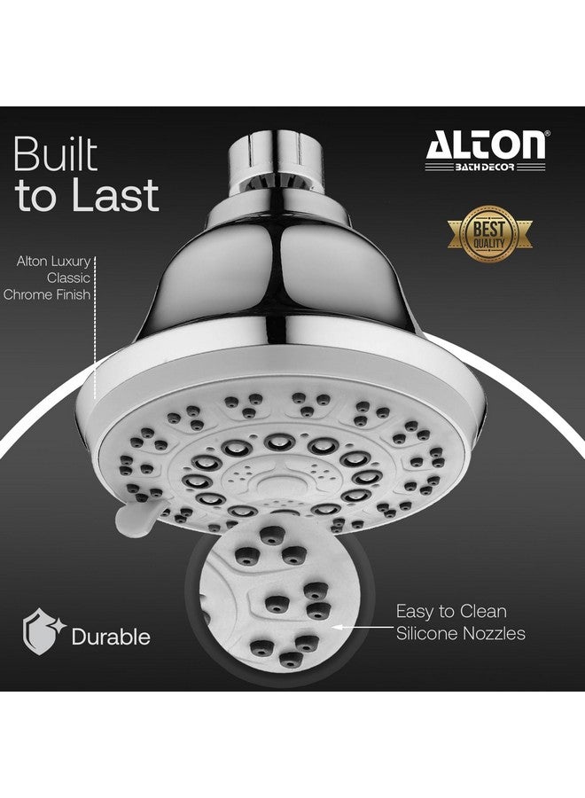 ALTON SHR22310 ABS, 4-INCH, 5-Function Overhead Shower | Mist Flow Bathroom Shower (Chrome) - Image 2