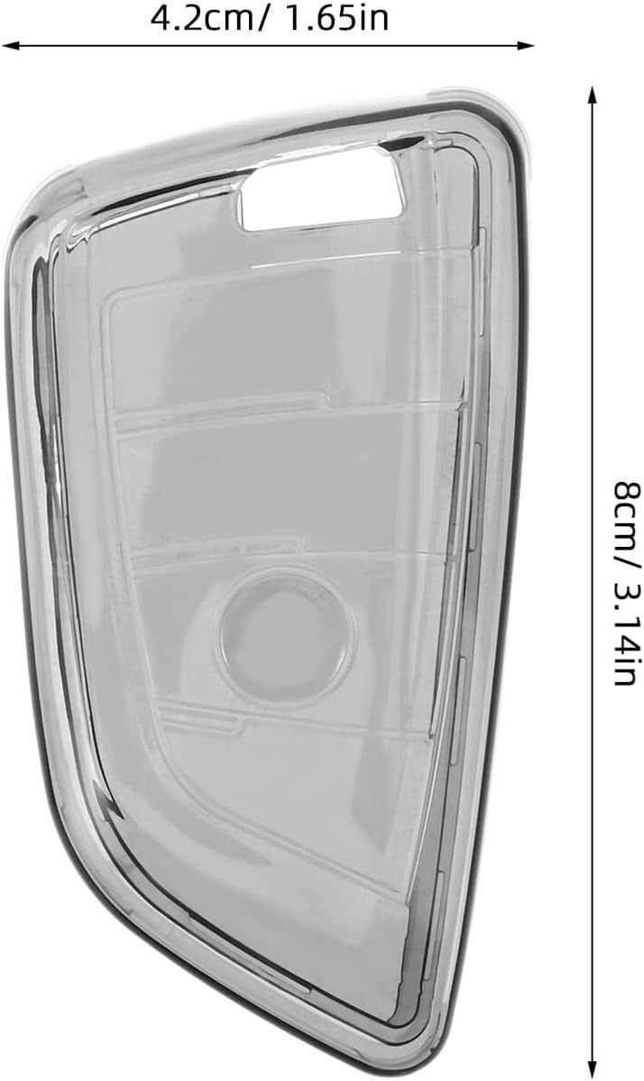 Generic Transparent TPU Key Fob Cover for Luxury Car Keys Flexible Protective Case with Precise Fit and Smooth Button Access - Image 2