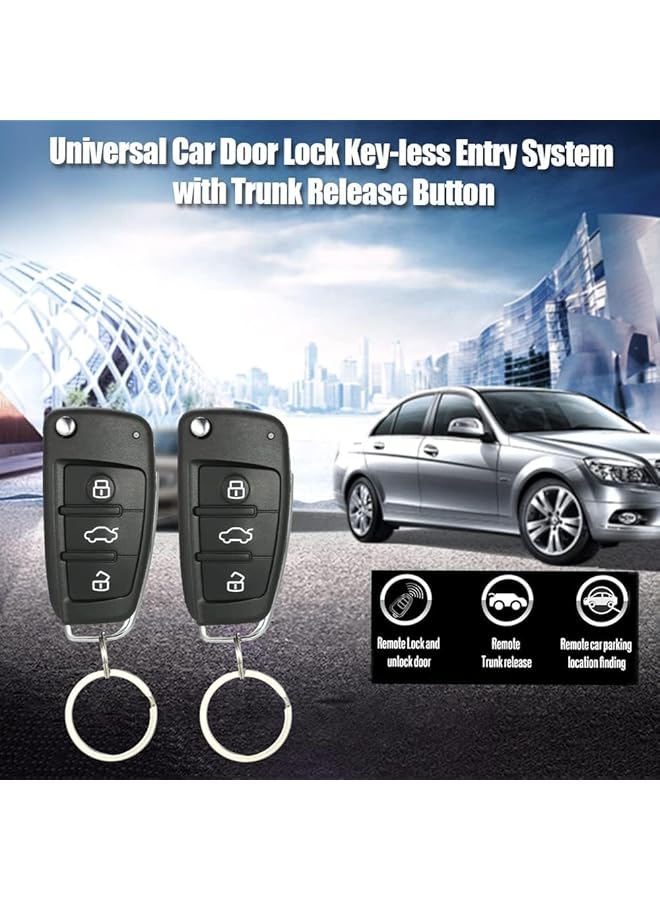 Generic Universal Car Door Lock System With Central Locking Kit And Keyless Entry Including Smartphone App For Easy Control And Led Flashing Alert Universal Car Door Lock System  - Image 2