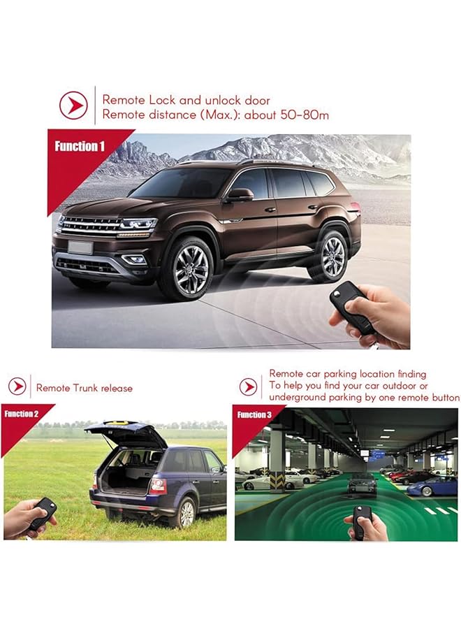 Generic Universal Car Door Lock System With Central Locking Kit And Keyless Entry Including Smartphone App For Easy Control And Led Flashing Alert Universal Car Door Lock System  - Image 5