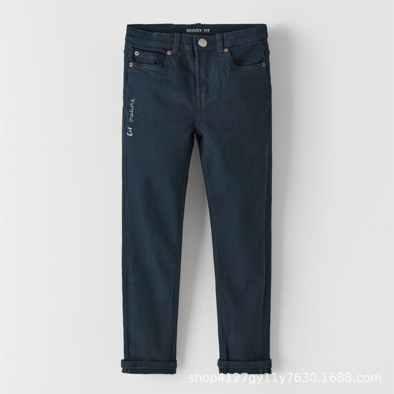 New 2022 Multi-Color High Waist Boys' Jeans Comfortable Skin-Friendly Loose Breathable All-Match Fashion High Street - Image 4