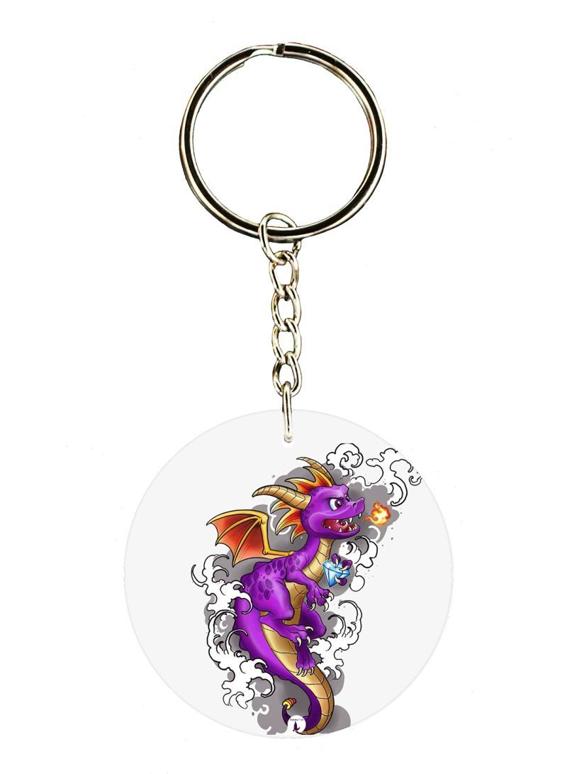 Spyro Printed Keychain