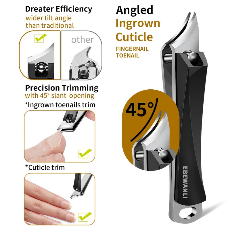 EBEWANLI Ingrown Toenail Removal Kit, 6PCS Stainless Steel Toe Nail Kit, Straight Edge Oblique and Curved Slanted Nail Clippers Cutters for Ingrown Nails, Professional Pedicure Tool at Home - Image 3
