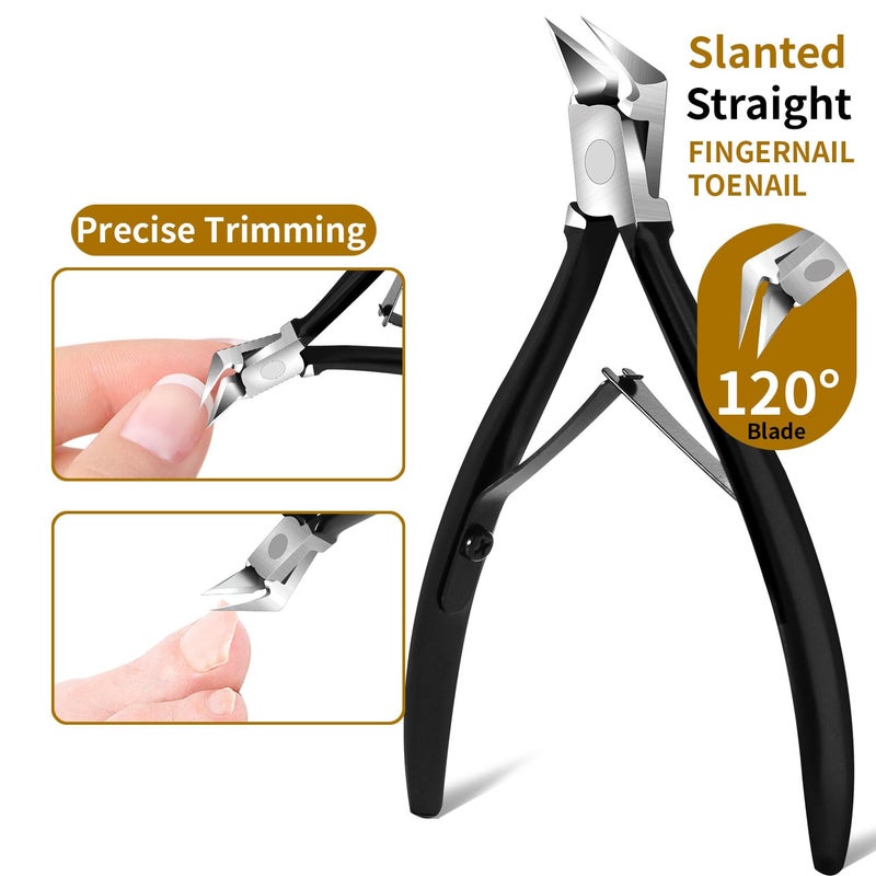 EBEWANLI Ingrown Toenail Removal Kit, 6PCS Stainless Steel Toe Nail Kit, Straight Edge Oblique and Curved Slanted Nail Clippers Cutters for Ingrown Nails, Professional Pedicure Tool at Home - Image 4