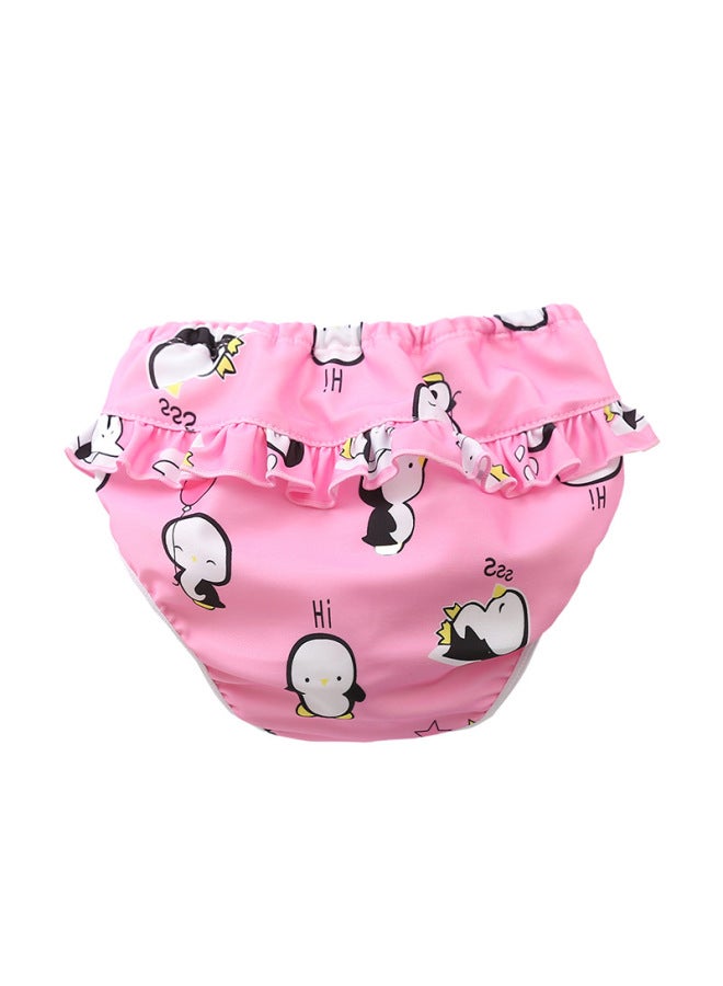 Children's Swimming Trunks Girls' Baby Waterproof Leak-proof Swimsuit Baby's Cute Lace Girls' Swimming Trunks