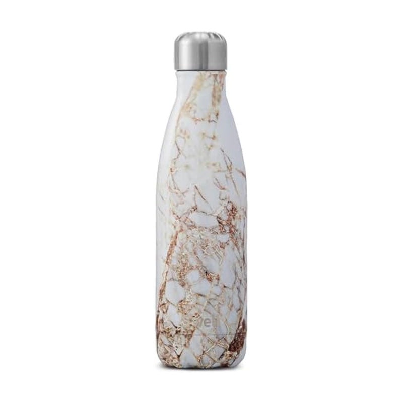 S'well Stainless Steel Water Bottle, 17oz, Calacatta Gold, Triple Layered Vacuum Insulated Containers Keeps Drinks Cold for 36 Hours and Hot for 18, BPA Free, Perfect for On the Go - Image 1