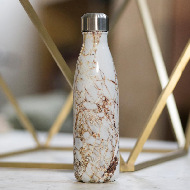 S'well Stainless Steel Water Bottle, 17oz, Calacatta Gold, Triple Layered Vacuum Insulated Containers Keeps Drinks Cold for 36 Hours and Hot for 18, BPA Free, Perfect for On the Go - Image 5