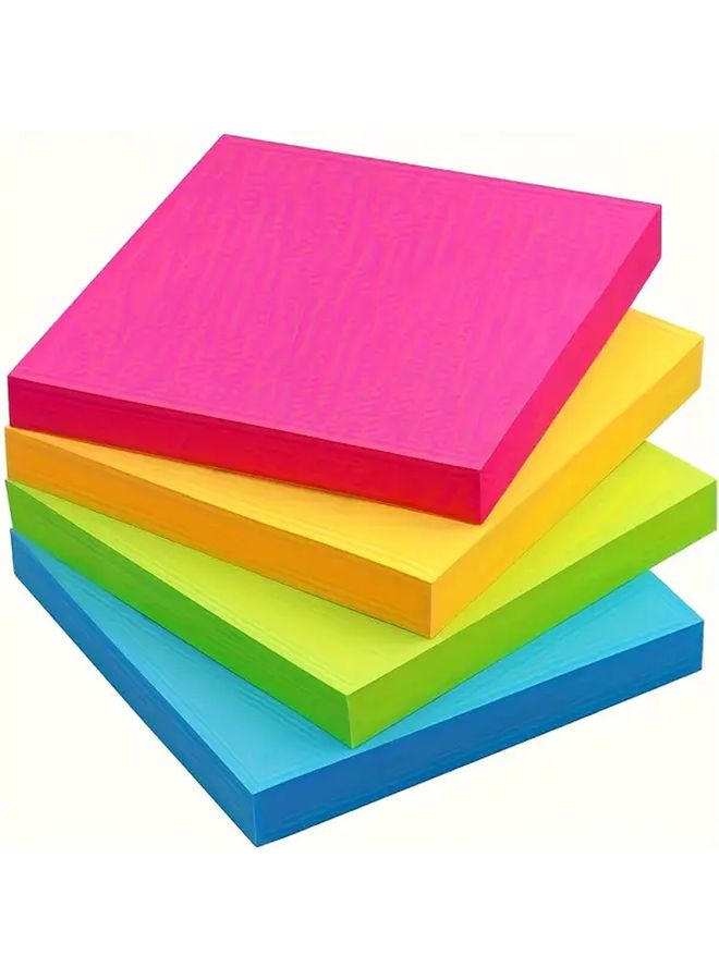 Neon Fluorescent Self Adhesive Sticky Note Set 300 Sheets For School Home Office Organization - Image 4