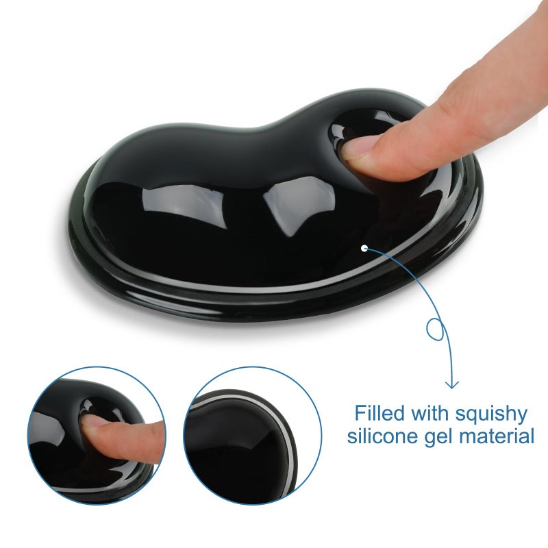 LetGoShop Ergonomic Gel Wrist Rest for Mouse, Computer Mouse Wrist Support for Arm Pain Relief, Heart-Shaped Cute Hand Wrist Cushion for Home and Office Working Gaming Anti-Fatigu - Image 4
