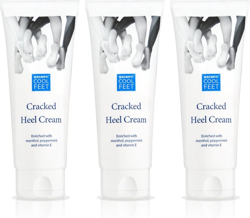 Escenti Cool Feet Cracked Heel Cream for Dry Skin 100 ml Pack of 3