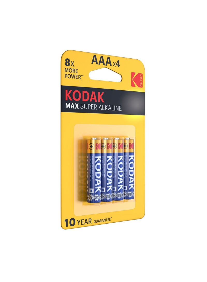 كوداك Kodak AAAx4 MAX Super 1.5V Alkaline Batteries - 5 Cards (20 Batteries) - Image 3